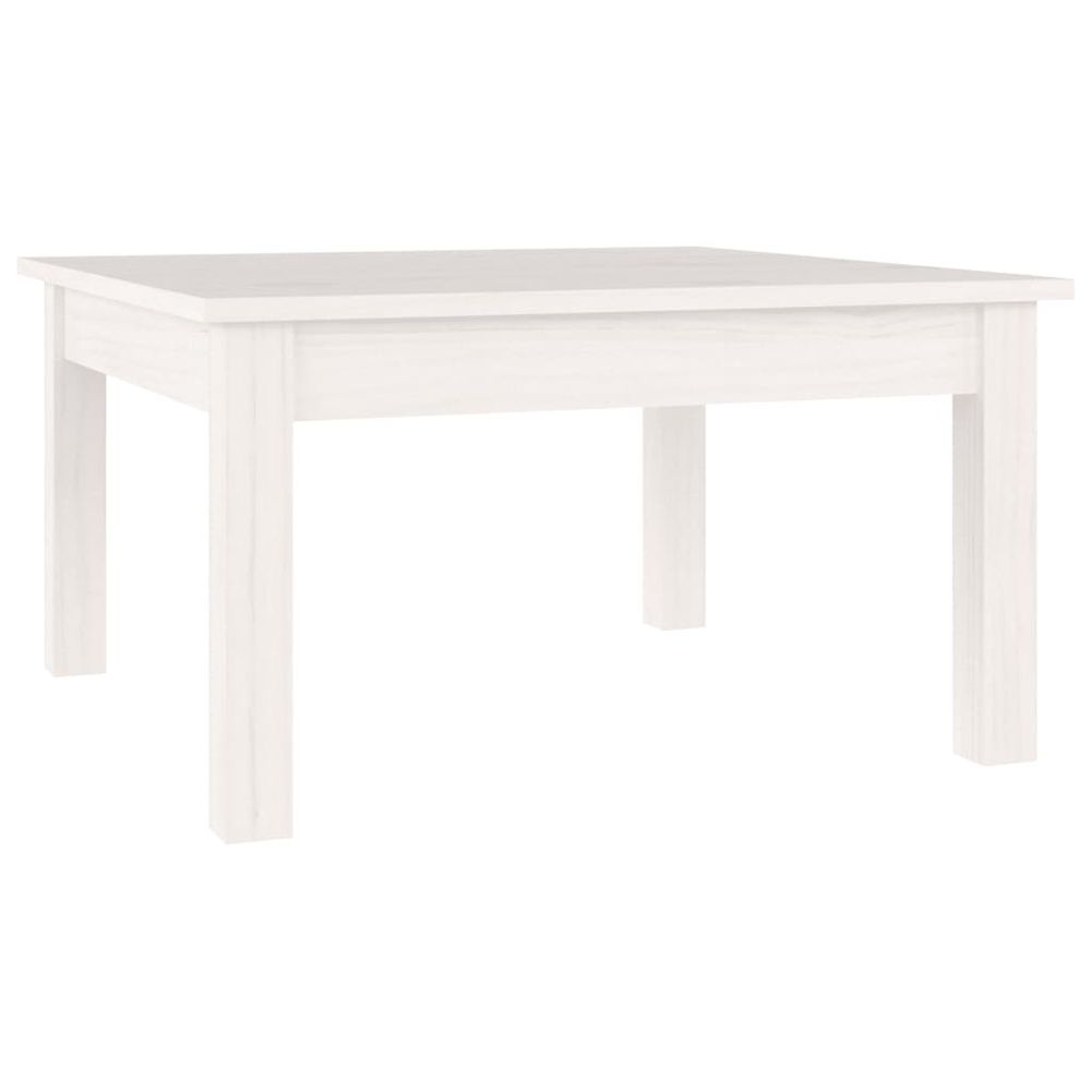 Vidaxl Konferenčný stolík biely 55x55x30 cm borovicový masív